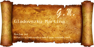 Gladovszky Martina névjegykártya